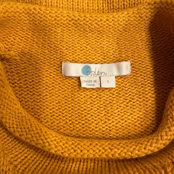 Boden High Neck‎ Wool Blend Sweater Gold Large - Picture 6 of 7